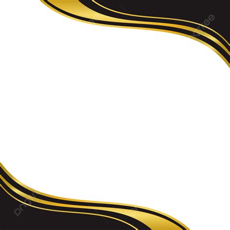 Header Frame Black Gold Wavy, Header, Wavy, Business PNG Transparent Image and Clipart for Free ...