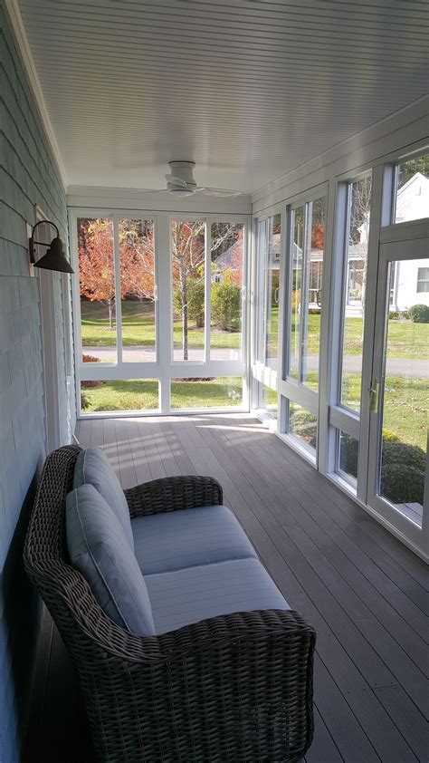 Sunroom Addition in Rochester, MA - Care Free Sunrooms | Sunroom decorating, House with porch ...