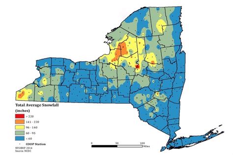 New York State Annual Snowfall Map • NYSkiBlog Directory