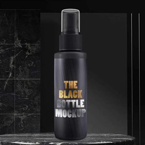 Free Black Bottle Mockup PSD Template » CSS Author