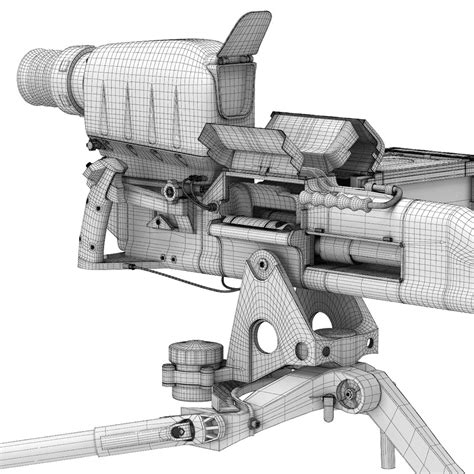 Xm307 Machine Gun 3d Max