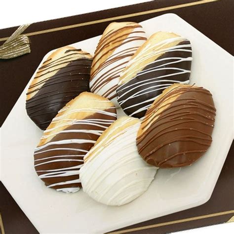 Belgian Chocolate Dipped Madeleine Cookies by GourmetGiftBaskets.com