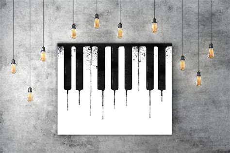 Piano Keys, Music Teacher Gift, Piano Art, Musical Instrument, Pianist Gift, Black White Art ...