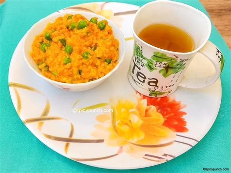 Healthy Masala Oats recipe with vegetables for breakfast