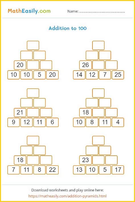 The Great Pyramid Math Worksheet