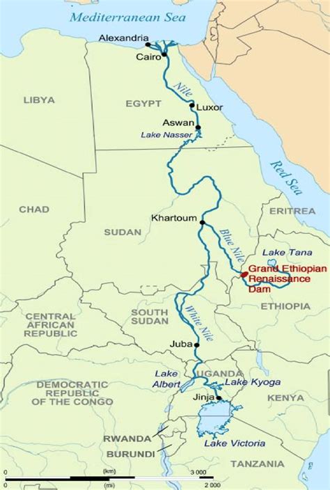 Nile River Geography Map