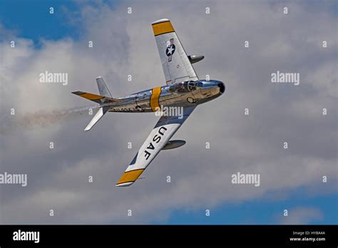 Airplane F-86 Sabre Korean War jet fighter Stock Photo - Alamy