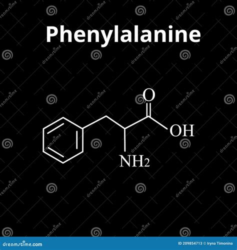 Phenylalanine is an Amino Acid. Chemical Molecular Formula Phenylalanine Amino Acid Stock Vector ...