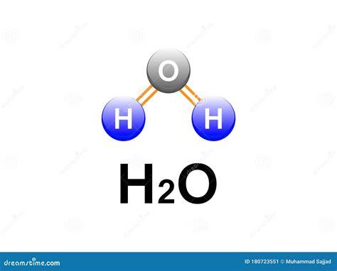 Covalent Bond For Example Heavy Water Molecule H2O Vector Illustration | CartoonDealer.com ...