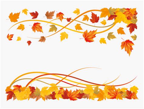 Vector Fall Leaf Border , Png Download - Autumn Border Clipart Free, Transparent Png ...