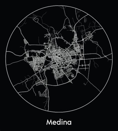 Premium Vector | City map asia saudi arabia medina vector illustration