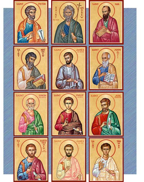 Symbols Of The 12 Apostles