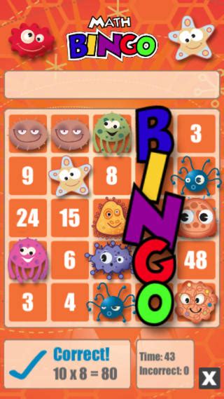 Play Math Bingo and learn your numbers