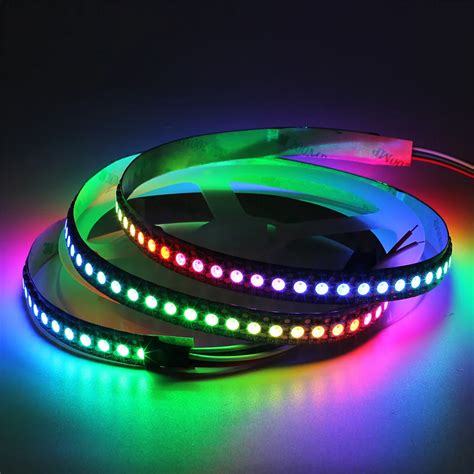 Aliexpress.com : Buy 5V Full color WS2812 LED Strip RGB 30/60/144LEDs/m Smart IC WS2812B pixel ...