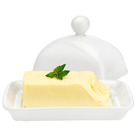 Home Essentials Covered Butter Dish - White Porcelain Butter Server with Lid 786460043916 | eBay