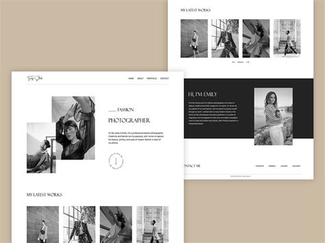 Fashion Photographer portfolio website design by Aisaa on Dribbble