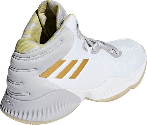 adidas Rubber Mad Bounce 2018 Basketball Shoes in White/Gold (White) for Men - Lyst