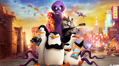 Penguins of Madagascar movie 4K wallpaper download