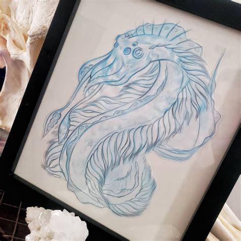 Deep Sea Creature 1 of 4 original framed artwork pencil | Etsy