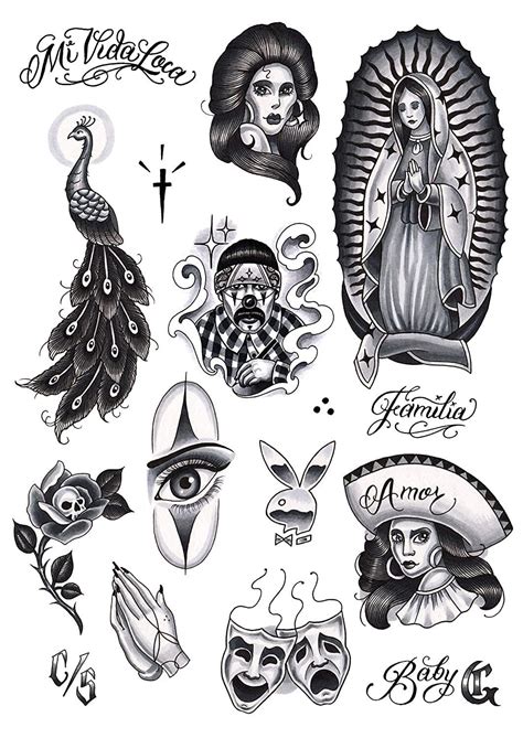 Tatsy Chicano Set, Temporary Tattoo Cover up Sticker for Men and Women ...