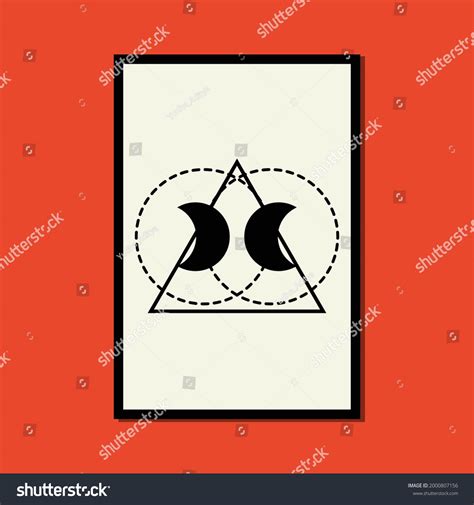 Moon Symbol Abstract Contemporary Aesthetic Posters Stock Vector (Royalty Free) 2000807156 ...