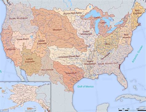 The veins of America: Stunning map shows every river basin in the US | Map, Geography map ...