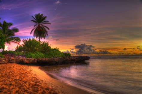 Beach Sunset HD Wallpaper - WallpaperSafari