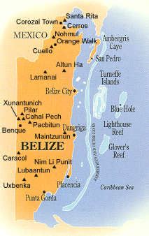 Best Mayan Ruins In Belize Map