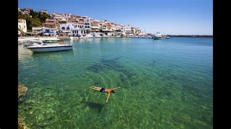 Beaches & Scenery of Andros Island, Greece (Aerial view) - YouTube