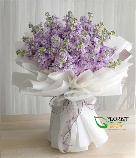 Purple Flower Bouquet Happy Birthday