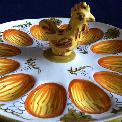 Vintage Deviled Egg Platter with Chicken/Hand Painted Deviled | Etsy | Deviled egg plate ...