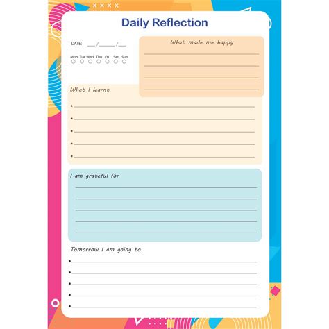 Printable Daily Reflection Journal Template - Free Templates Printable