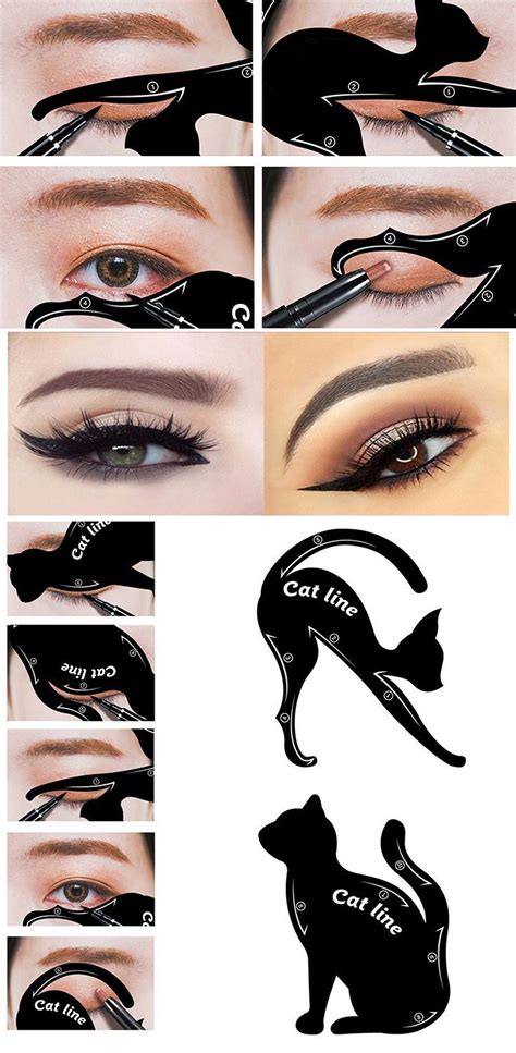 Cat Eye Eyeliner Stencil Makeup Eyes Liner Stencil Models Eyeshadow ...