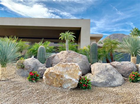 Desert Landscape Design with Boulders