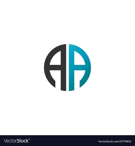 Initial letter aa creative design logo Royalty Free Vector