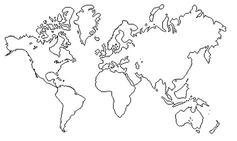 World Map Drawing Outline – Warehouse of Ideas