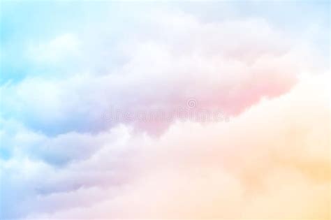 Pastel Rainbow Clouds Background