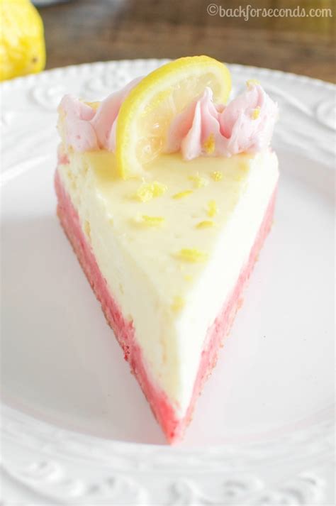 Lemon Cheesecake with Strawberry Crust - Back for Seconds