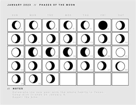 Printable Moon Calendar 2023 Lunar Free Letter Templates | Images and Photos finder