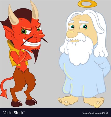 God and the Devil Royalty Free Vector Image - VectorStock