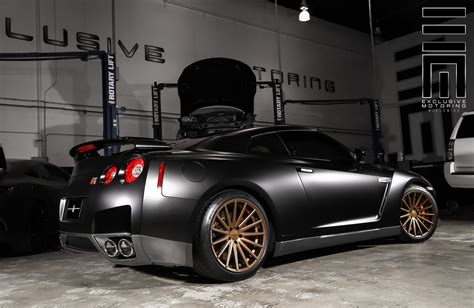 Matte-Black Nissan GT-R on Vossens by Exclusive Motoring — CARiD.com Gallery