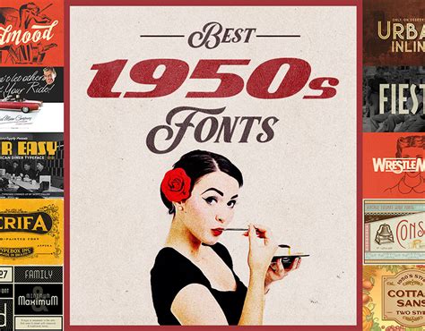 Best 1950s Fonts Collection on Behance | 1950s font, Typography fonts, 50s font