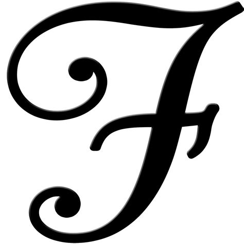 Fancy Cursive Letter F - Birthday Letter