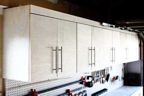 How to Build a DIY Wall Mounted Garage Cabinets - TheDIYPlan