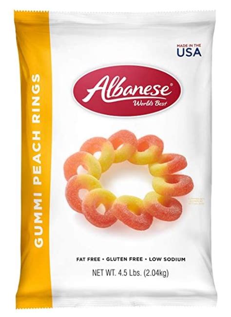 Albanese Peach Rings 4.5LBS Bulk - Cottage Country Candies