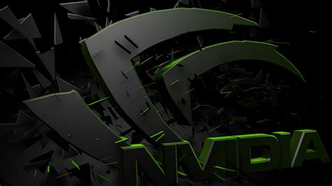 Black and green gaming chair, Nvidia, GPUs, logo, 3D HD wallpaper ...