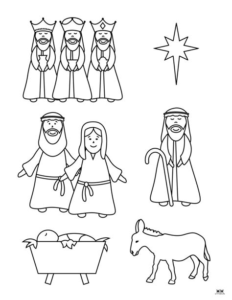 Nativity Coloring Pages - 10 FREE Printable Pages | Printabulls