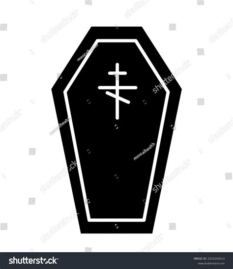 Halloween Coffin Silhouette Funeral Inventory White Stock Vector (Royalty Free) 2210104213 ...