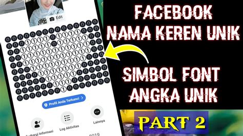 SIMBOL ANGKA UNIK UNTUK NAMA FB