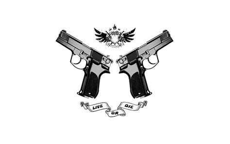 HD wallpaper: two black semi-automatic pistols illustration, weapons, background | Wallpaper Flare